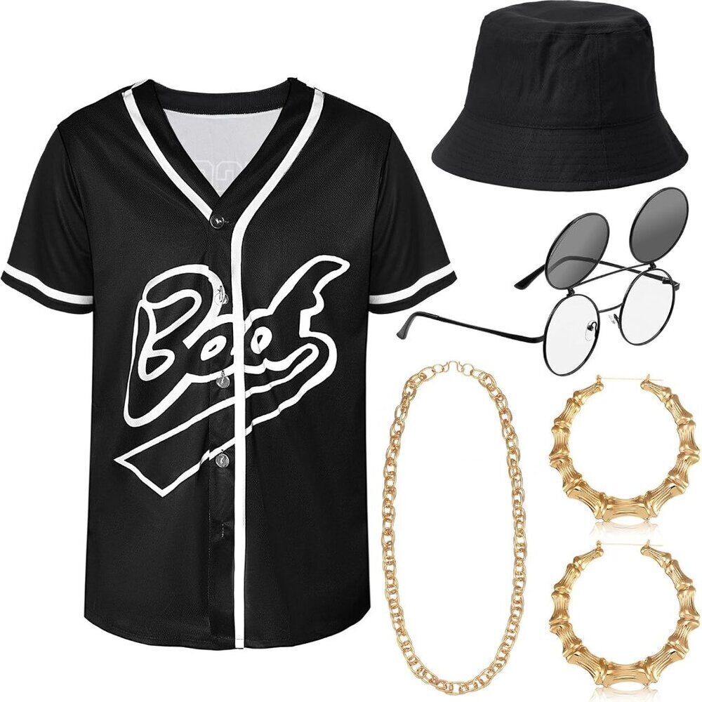 80s 90s Women Hip Hop Costume Outfits Polyester Party Accessories